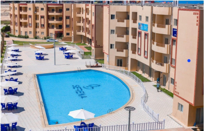 شاليه تاني علوي للبيع في منتجع سيرينا الساحل الشمالي امام مول زهران بالتقسيط بالساحل